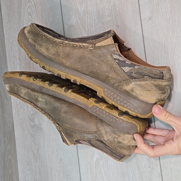 Eco Twis Mens Leather Brown Slip-On Shoes Sz 11M Driving - Picture 10 of 14